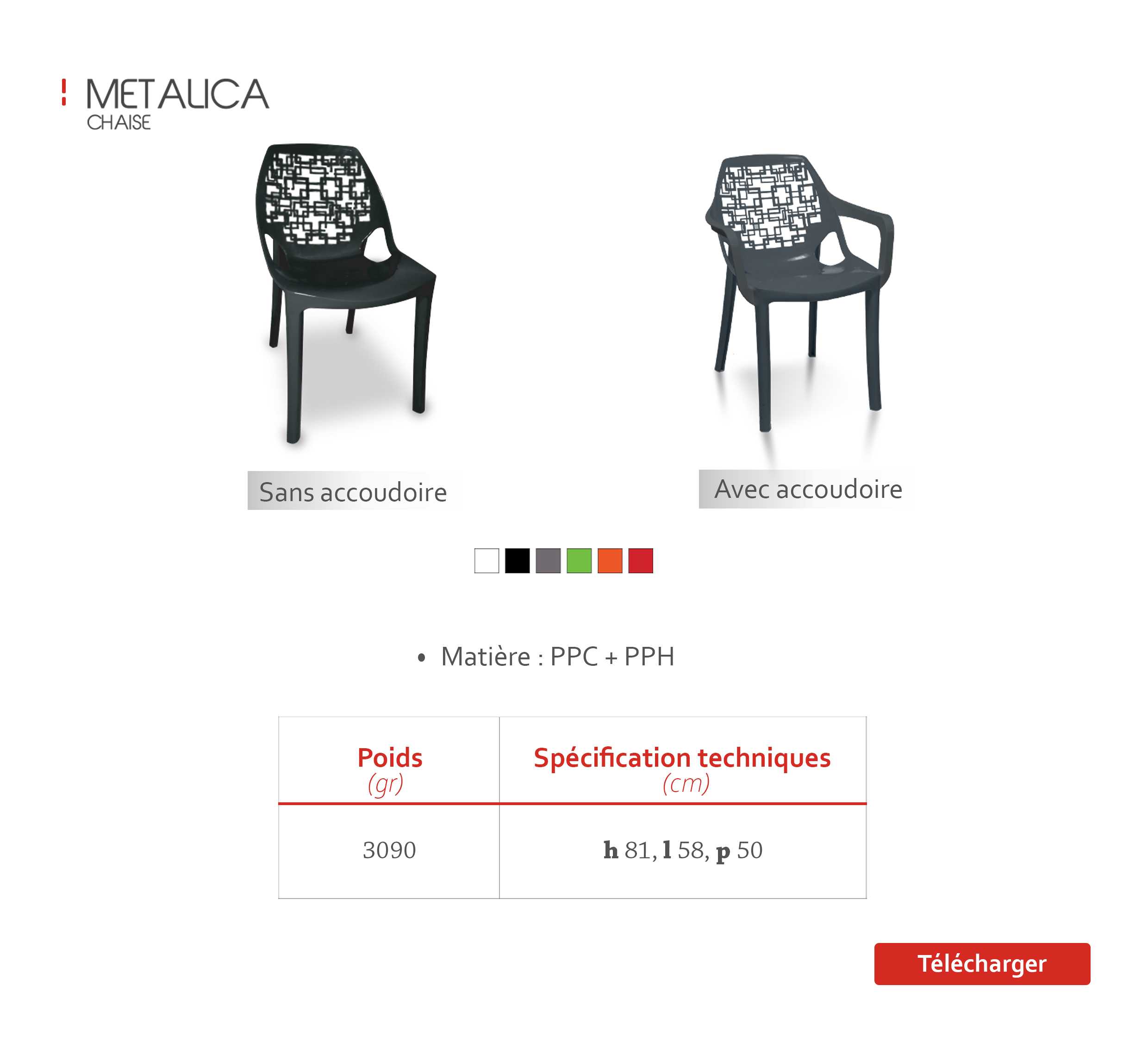 Metalica chaise